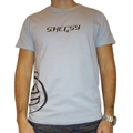 camiseta shegsy stoned fish azul cielo frente